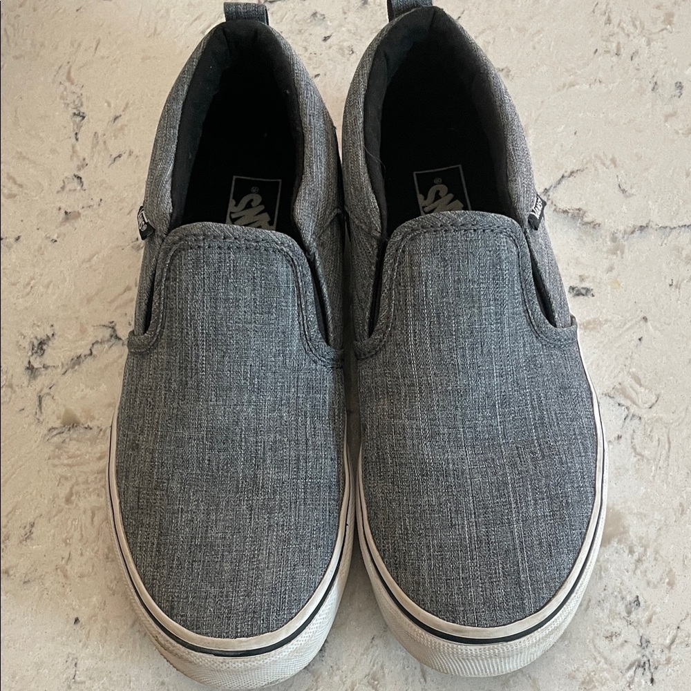 Vans Kids Gray Slip-On Sneakers